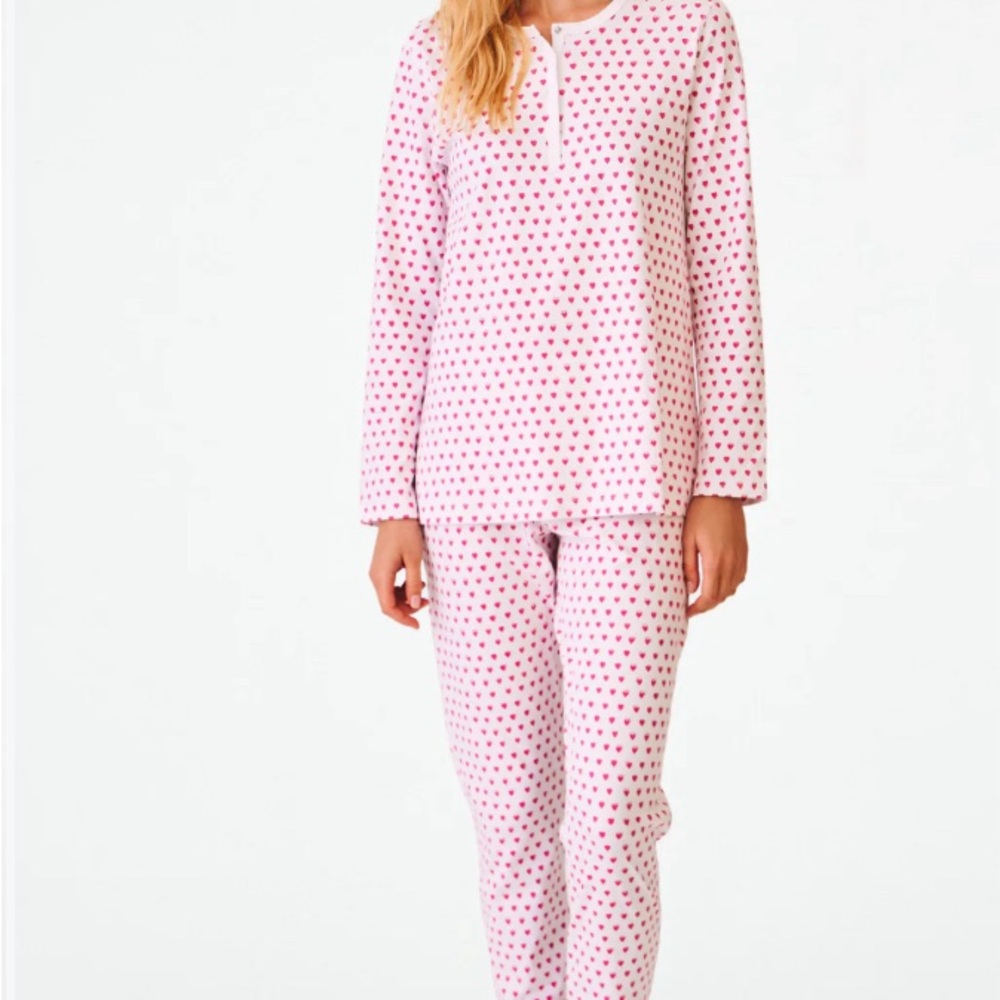 Brand new with tags. Nwt. Roberta roller rabbit pink heart pajamas. Size small